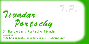 tivadar portschy business card